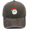 Gorra de Béisbol Vintage Bordada de Santa Claus Transfronterizo Regalo de Navidad Unisex Casual Versátil Gorra de Moda