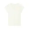 Camiseta Rayada de Bloques de Color Casual Perezosa para Mujer Verano Nicho Cuello en V Holgada Manga Corta Versátil Holgada Chic Top Adelgazante