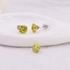 Aretes de botón estilo japonés y coreano frescos y simples con temperamento de diosa, aretes de botón de circonita de cuatro garras, aretes de botón simples, modernos y personalizados al por mayor