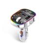 Carregador de carro da série T, modelo privado, carregamento rápido, FM, bluetooth, luz ambiente, carregador de carro, acendedor de cigarros de carro