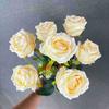 Simulação de casamento buquês de rosas 7 rosas floco de neve decorações para casa casamento ao ar livre comércio exterior