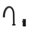 Kaiping Youjia baño negro mate tubo de paraguas redondo grifo de manija única dividido grifo para lavabo de doble agujero 30173