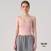 Roupa Íntima Esportiva ao Ar Livre Transfronteiriça Feminina para Corrida com Tiras Finas Pilates Fitness Sutiã Decote Baixo Sexy Roupas de Yoga Colete