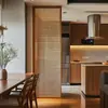 Nueva Reja de Madera Maciza Estilo Chino Columna Vertical Decorativa de Tiras Verticales para Oficina, Restaurante, Sala de Estar, Habitación, Vestíbulo, Pared Divisoria