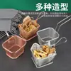 Novo Rack de Madeira para Batatas Fritas, Recipiente Criativo Estilo Americano para Frango Frito, Conjunto de Pratos Estilo Ocidental em Madeira de Acácia