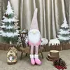 Nuevo Producto Transfronterizo Decoraciones Navideñas Muñeco sin Rostro de Pierna Colgante Tejido Creativo Escandinavo Adornos de Muñeco Enano de Rodolfo