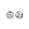 Aço inoxidável inclinado vertical miçangas reticuladas miçangas lote espaçador de flor furo passante miçangas soltas material de joalheria acessórios DIY atacado