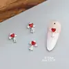 Accesorios Populares Transfronterizos para Uñas DIY: Cruz Chrome Hearts, Pedrería Suelta Brillante 3D, Pedrería Decorativa de Aleación en Forma de Corazón