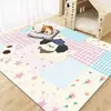 Tapete de Chão para Pet Cachorro Desenho Animado para Uso Doméstico, Pode Ser Cortado e Fácil de Limpar, Tapete de Chão Antiderrapante e Resistente a Manchas para Sala de Estar