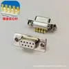 Conector Macho-Hembra Db9P Cobre Sólido Chapado en Oro Enchufe de 9 Pines de 2 Filas Conector Tipo Soldadura Pin D-Sub
