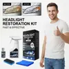 Kit de Cuidado y Pulido para Faros de Coche Limpieza, Mantenimiento y Restauración del Brillo de los Faros del Coche Agente de Cuidado de Pulido Conveniente