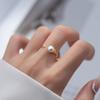 Nalan Plata Esterlina S925 Diamante Perla Sintética Anillo Abierto Diseño Lujo Accesible Estilo Ins Joyería de Mano R01016