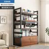 Estantería de pie, armario de almacenamiento todo en uno montado en la pared para uso doméstico, estantería de acero y madera para sala de estar, librero simple