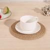 Estilo japonês Home Furing Loja de Departamento Redonda Juta Algodão Corda Tecido Placemat Anti-escaldamento Pot Pad Natural Coaster 1304A