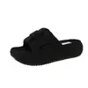 Sandalias tejidas de suela gruesa para mujer, nuevas de moda de verano 2026, chanclas de playa de punta abierta para uso en exteriores