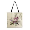 Bolsa de ombro com estampa floral atacado de fábrica dobrável versátil grande capacidade Bolsa feminina bolsa de mão portátil para sair