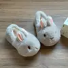 Zapatillas de Algodón con Bola de Leche y Conejito para Mujer Lindas de Invierno para Uso en Casa Estudiante Interior Suela Suave Felpa Calientes