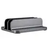 Soporte Vertical para Laptop Tres en Uno Estante de Almacenamiento para Teléfono Móvil y Tableta Rack Vertical de Aluminio para Escritorio
