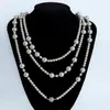 Estilo Hepburn [Largo multicapa] Perlas de Swarovski Estilo Coco Chanel Fabricante Dropshipping