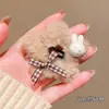 Lindo pasador de pelo de conejo con lazo y estrella para mujer, pinza para flequillo, pinza lateral de mezclilla, accesorio para el pelo de niños