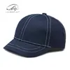 Gorra de Béisbol Corta de Tela Vaquera Fina para Primavera y Verano para Hombres y Mujeres, Estilo Callejero de Moda, Transpirable, Gorra Simple Retro de Pico