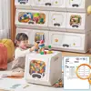 Caja de Almacenamiento para Juguetes Infantiles, Gabinete de Almacenamiento de Gran Capacidad para Sala de Estar, Organizador de Plástico para el Hogar, Gabinete de Almacenamiento para Ropa y Bocadillos