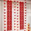 Set de decoración para habitación de boda: Cortinas de tiras largas con personajes felices, decoraciones de mariposas, pancartas y adornos colgantes para la habitación del novio y la sala de estar de la novia