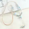 Collar de Cerámica Jingdezhen Accesorios Largos Colgante Tejido a Mano para Mujer Cadena de Suéter Lujo Accesible Gama Alta Simple y Versátil