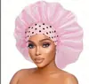 Gorro de Dormir con Banda Elástica de Alta Elasticidad, Gorro Redondo de Satén de una Sola Capa Transfronterizo, Gorro de Quimioterapia de Moda Europea y Americana para Mujer, Gorro para el Cuidado del Cabello