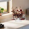Decoração e embelezamento de trenó de Papai Noel transfronteiriço em acrílico, adereços para plantas em vasos, decoração de gramado externo para pátio, presente para pessoas