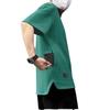 Playera de Manga Corta y Cuello Redondo para Hombre, Verano, Color Sólido, Holgada, Talla Extra, Bolsillo Oculto, Peso Pesado, Waffle, Fresca, Transpirable