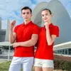 Camisa Polo para Hombre y Mujer Ropa de Trabajo en Grupo Logo Bordado Estampado Primavera y Verano Camiseta con Cuello Polo Delgada Transpirable Casual Manga Corta