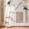 Hamaca de gato de madera para pared transfronteriza, juguete de escalada para gatos de pared DIY, plataforma de salto para gatos, cama de lona para gatos