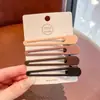 Pinza para el pelo de pato sin costuras de color café simple de verano para mujer, pinza lateral Bb para flequillo, accesorio para el pelo de pasador