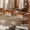 Cesta extraíble para armario, cesta colgante para gabinete debajo de la mesa, estante de almacenamiento para mesita de noche de dormitorio, estante de almacenamiento colgante sin taladro, estante para gabinete de cocina