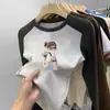 Camiseta Térmica de Forro Polar con Bloques de Color de Manga Larga para Niños 2026 Nueva Camiseta de Cuello Redondo Otoño Invierno Moda para Niñas Prenda Superior Usable