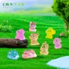 Novo produto transfronteiriço: figuras de filhote e hipopótamo que brilham no escuro, acessórios decorativos fofos para DIY, ornamentos para paisagens em miniatura e pequenas decorações de mesa