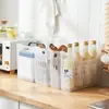 Cesta de Almacenamiento Transparente Estrecha y Larga para Gabinetes, Cesta Doméstica con Asas para Almacenamiento en Espacios Pequeños, Caja Organizadora de Artículos Varios para Escritorio