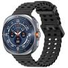 Adequado para Samsung Smart Watch Watch8 Pulseira Silicone Pulseira Marinha Fecho Duplo Respirável Pulseira Esportiva