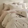 Nuevo Producto Otoño/Invierno 2026: Juego Ecológico de Cuatro Piezas de Algodón Cepillado, Juego de Tres Piezas Estilo Sábana para Cama de 1.2m, Manning