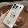 Funda Magnética para Teléfono Casual y Linda con Temática de Gatitos Adecuada para Apple 17 Promax, iPhone 17 Agujero Grande 16/15 Estuche Duro