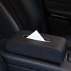 Caja de pañuelos para el coche, de cuero, para el reposabrazos, panel de instrumentos, asiento, interior del coche