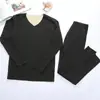 Nuevo Conjunto de Ropa Interior Térmica de Polar para Hombre Otoño e Invierno, Engrosado y Forrado, Camiseta Térmica de Capa Base al por Mayor