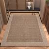 Tapete de Entrada Padrão Sisal Remoção de Poeira Resistente ao Desgaste Veludo de Laço Tapete de Sisal Resistente a Manchas Fácil de Cuidar Cortável Entrada Tapete Antiderrapante