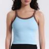 Sujetador de Yoga de una Pieza de Color Bloqueado a Prueba de Impactos con Espalda en U Hermosa de Alta Elasticidad Transfronterizo Chaleco Deportivo de Fitness para Mujer