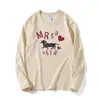 Nueva Camiseta de Manga Larga con Estampado de Letras de Dachshund Tendencia Americana Primavera y Otoño 2025 Top Camiseta Linda para Mujer que Reduce la Edad