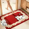 Alfombra de imitación cachemir para dormitorio junto a la cama, alfombrilla engrosada aislante del frío, felpudo de entrada resistente a la suciedad, alfombrilla de pie absorbente de agua, alfombrilla de suelo para puerta de entrada