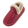 Zapatillas de Algodón Impermeables Simples Lidani para Mujer Otoño/Invierno Nuevo Estilo Hogar Cálidas Cómodas Antibacterianas Zapatos de Algodón y Cuero para Hombre Uso Exterior