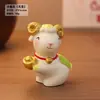 Adorno del Año del Cordero del Zodiaco, Mascota de Cordero de Año Nuevo, Decoración para Escritorio de Casa y Coche, Atracción Turística Regalo Cultural y Creativo