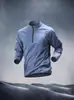 Roupas de Ginástica Masculinas Secagem Rápida Meio Zíper Treinamento Manga Longa Esportes de Primavera Ciclismo Esportes Camiseta Roupas de Corrida Top